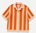 Playa Martes Riviera Shirt – Orange & Ivory