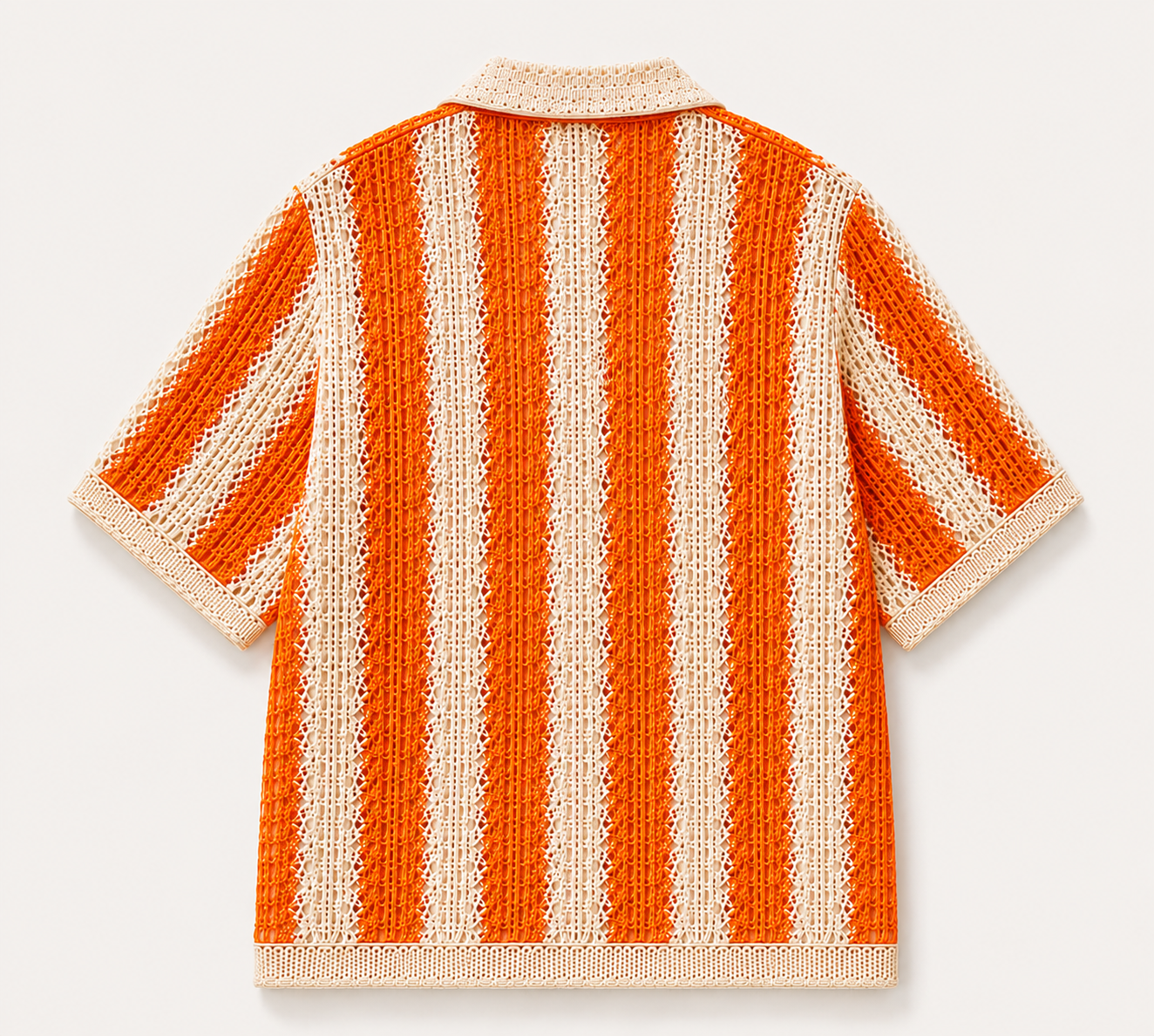 Playa Martes Riviera Shirt – Orange & Ivory